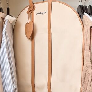 Stoney Clover Lane Cream and Tan Travel Garment Bag